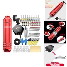 Versatile 105-Piece Tattoo Gun Kit with 20 Color Inks for Aspiring Artists