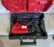 Milwaukee 2404-22 M12 1/2" Hammer Drill Driver HARD CASE & CHARGER ONLY 