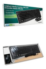 Logitech MK200 Wired Keyboard Mouse Combo USB Black New Open Box