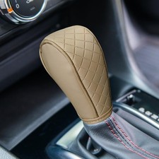 Leather Car Gear Shift Cover, Anti-Slip Dust Waterproof Gear Shifter Stick Prote