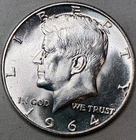 1964-P BU 90% Silver Kennedy Half Dollar - .362 Oz of Silver & Free Shipping!