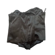 Zara Corset Top Womens Size S Black Satin Boned Strapless Hook Eye 3238/840/800