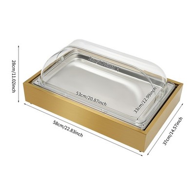 Ice Food Serving Display Tray, Buffet Cold Serving Display Tray, Cooling Food