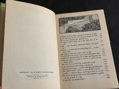 Blue Ribbon Books ROBINSON CRUSOE Illustrated by Louis Rhead Frank E. Schoonover - Foto 6 di 16