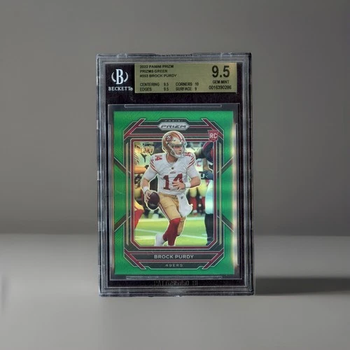 Brock Purdy BGS 9.5 2022 Panini Green Prizm #353 Rookie RC 49ers!!! 🔥 💎