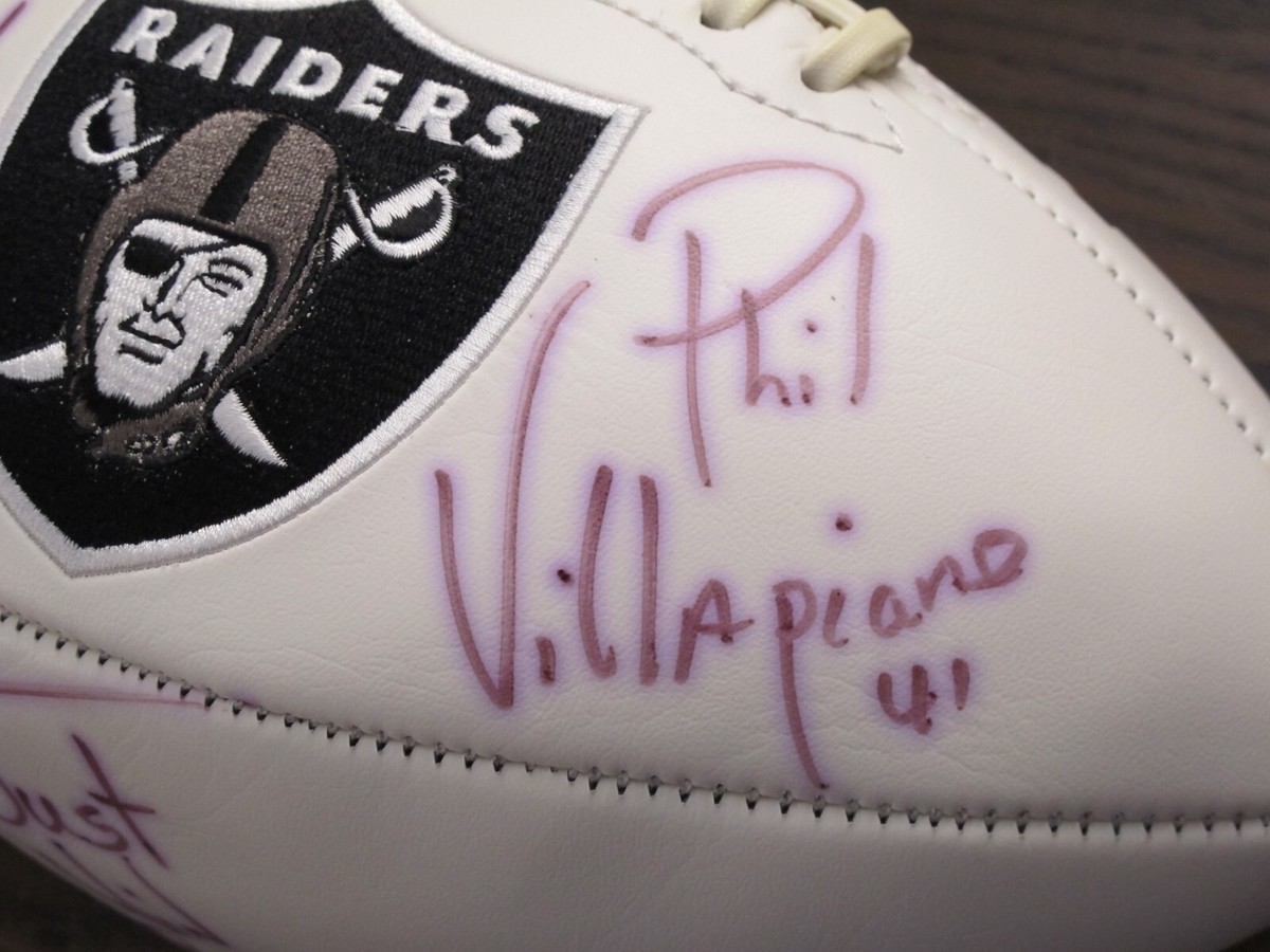 Signed Football by Phil Villapiano 41 RAIDERS