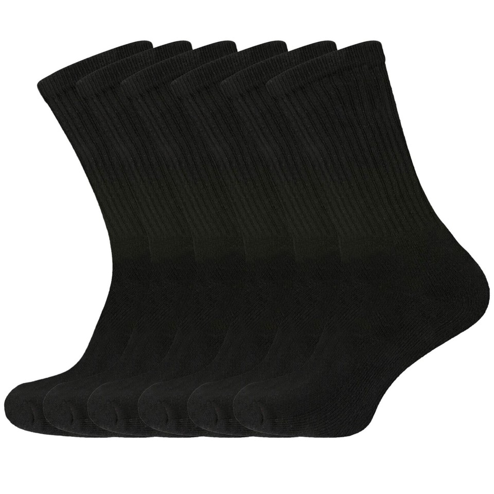 Men's Sports Socks 6-Pack - Cotton Rich, Cushioned, UK Size 6-11, Multi-Color 10 thumbnail image
