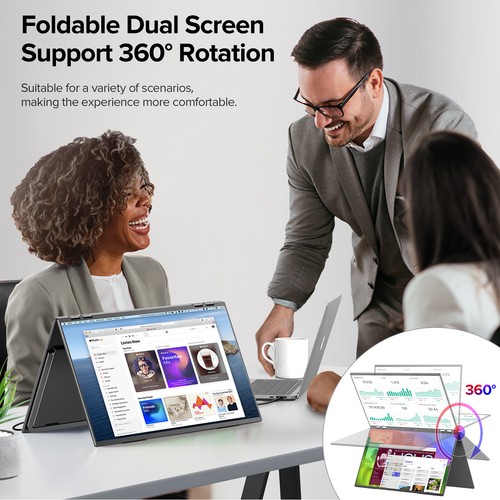23.8" Dual Monitor 1920x1080 100Hz USB-C HDMI Gaming Laptop Extender Screen - Picture 6 of 7