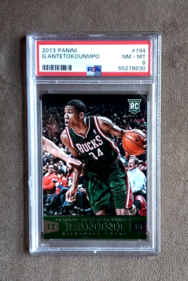 その他 panini GIANNIS ANTETOKOUNMPO RC PSA 8 2013-14 Panini Giannis Antetokounmpo RC Rookie Card #194 PSA 8 NM