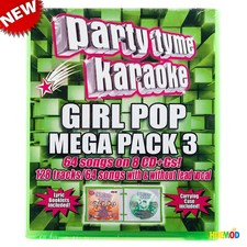 Party Tyme Karaoke Girl Pop Mega Pack Vol 3 8-CD Gs 128 Tracks / 64 Songs NEW