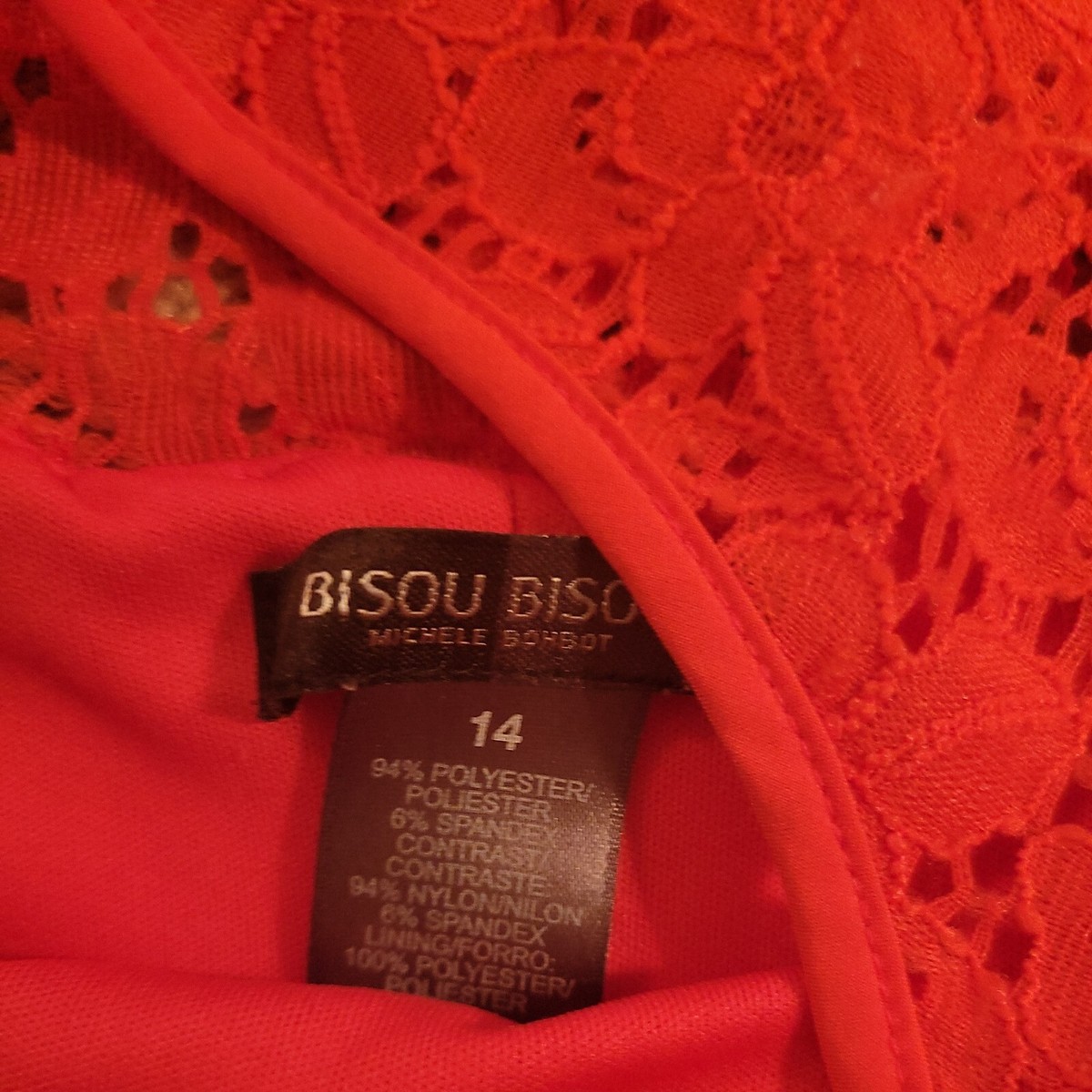 Bisou Bisou SIze 14 Red Ruffle Lace Back Sleeveless Sheath Dress | eBay Bisou Bisou SIze 14 Red Ruffle Lace Back Sleeveless Sheath Dress | eBay