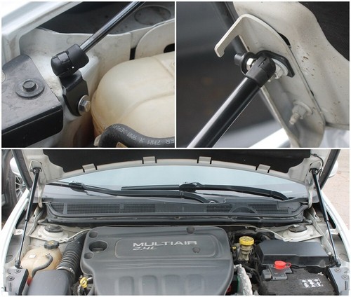 Bonnet Strut Installation Kit x2 Gas Lift Damper fit Dodge Dart 2012-2016 - Picture 2 of 8