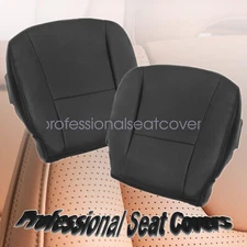 Both Side Bottom Perforated Leather Seat Cover Black For 2011 2012 Lexus LS460