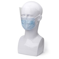 ASTM LEVEL 3 3 PLY FACE MASKS WITH SHIELD - 25/BX ULTRA SENSITIVE (BFE 99%)