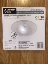 ENERGY EFFICIENT LED LIGHT FIXTURE BY CLOUDY BAY WITH MOTION DENDORS - New