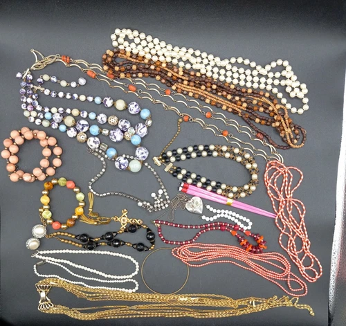 Vintage Junk Drawer Costume Jewelry Lot Necklaces Earrings Bracelets