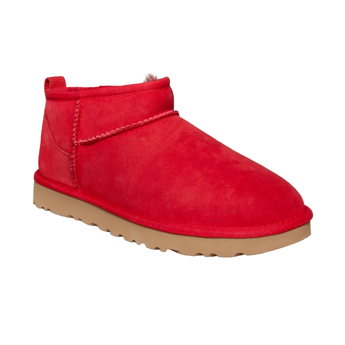 UGG CLASSIC ULTRA MINI RIBBON RED SUEDE FUR COMFORT WOMEN S BOOTS SIZE US 9 NEW