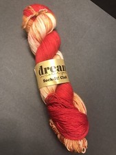 Hand Dyed Yarn 85 Merino 420 Yards Multi-red Colors