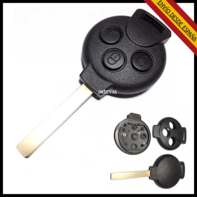 Carcasa mando a distancia Llavero llave para coches Mercedes Benz Smart 450 451 - Imagen 1 de 3
