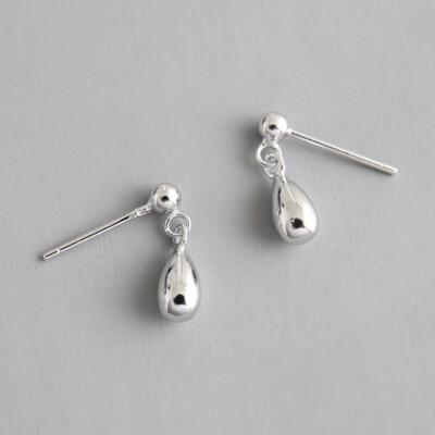 Ohrstecker mit Anhänger Tropfen Sterling Silber 925 Damen Ohrringe Ohrhänger