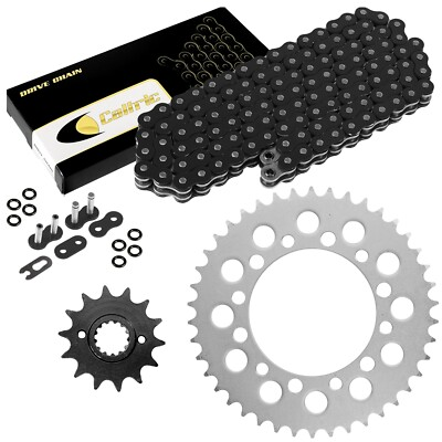 #ad Black O Ring Drive Chain amp; Sprocket Kit for Kawasaki EX250 Ninja 250 1986 1987 $55.00