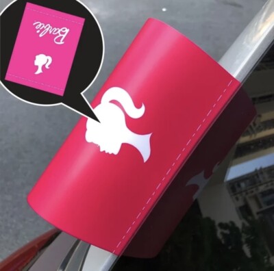 TAG YOUR CAR- BARBIE Pink Logo - Funny Car Stickers - Decal - Large 15x20cm