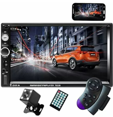 7 Inch Touch Screen Double Din Car Stereo with Apple Carplay - CAMECHO