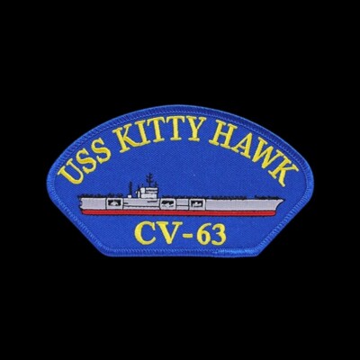 USS KITTY HAWK HAT PATCH CAP NAVY OFFICER GIFT VETERAN  USN WOW
