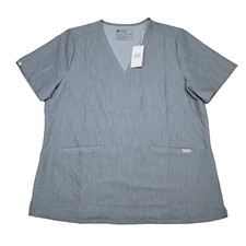 FIGS Casma Scrub Top Graphite Gray Women Size 2XL NWT