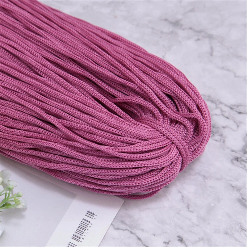 Cuerda de cristal de ganchillo hilo hueco verano grosor medio cuerda de lana Foto 4 de 4