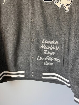 Gap x Palace Varsity Jacket - Size XL - Grey - NEW | eBay