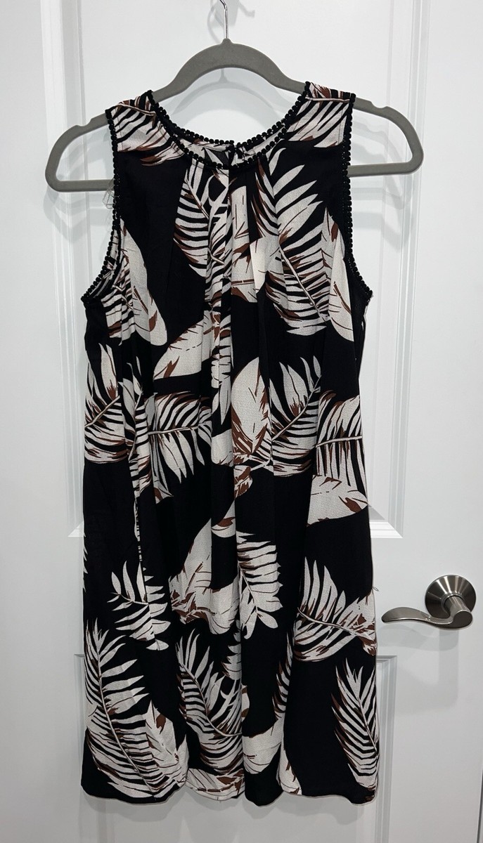 side printed pleated shift dress Silky Knit Tropical Print Shift Dress  Mieka Boutique