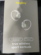 Heyday True Wireless Sport Earbuds Stone White 22 Hours of Playback New