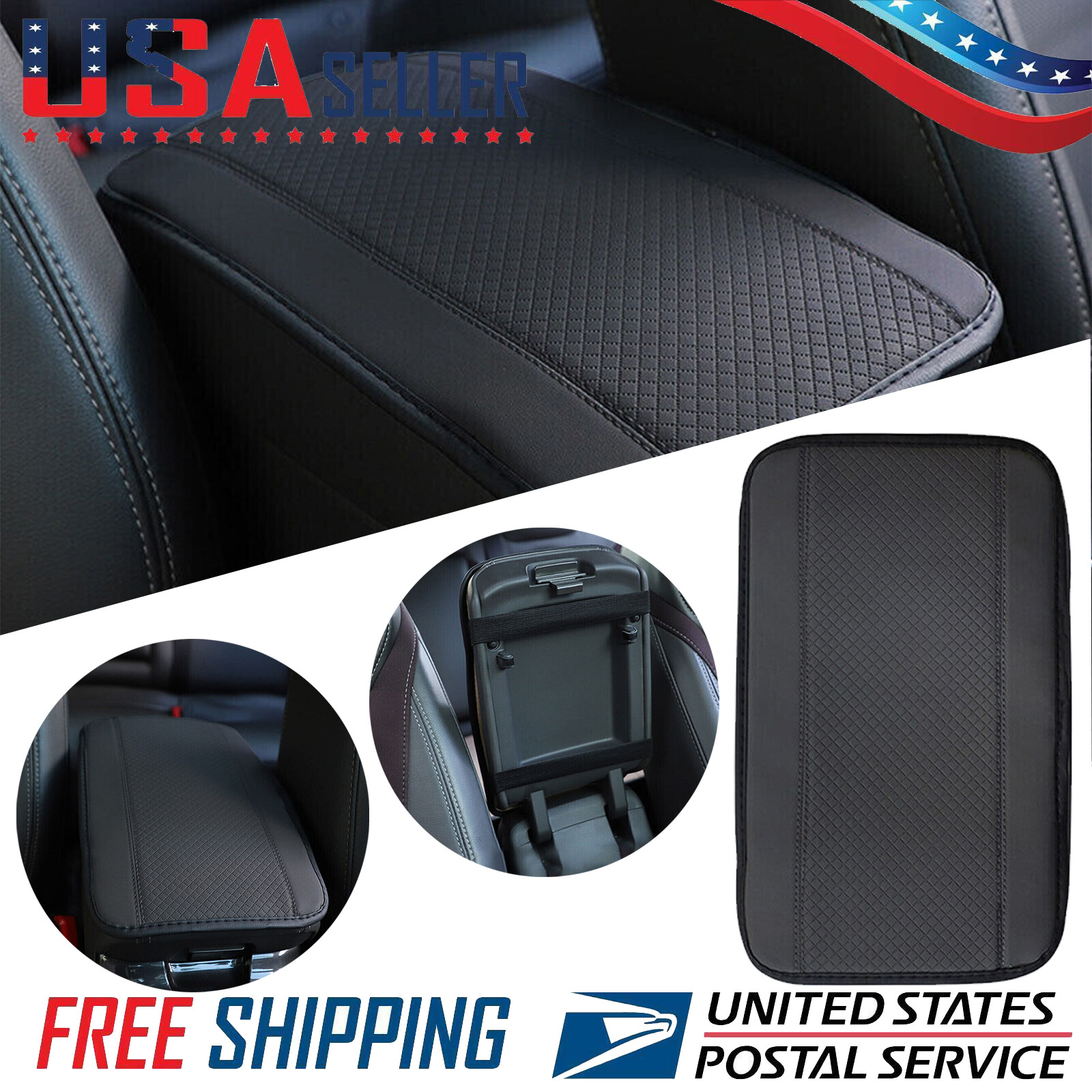 Auto Center Console Cover Armrest Box Pad Mat Protector Anti-Slip Waterproof