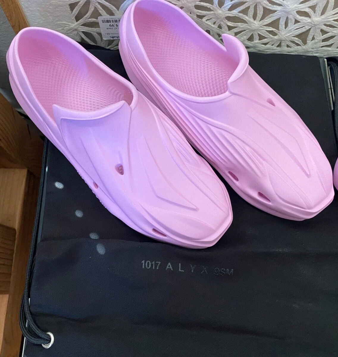 1017 ALYX 9SM Pink Low-top MONO slip-on textured EVA foam rubber 