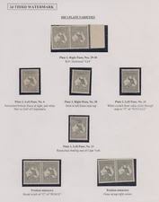 Australia 1917 Third Watermark 2d Kangaroo Issue on Exhibit Pages