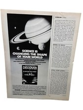 1982 Discover Magazine Ad Science Space Robots Cancer Cure Extraterrestrial