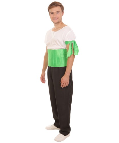 Men Costume Shirt Waistband Armband Pants Cosplay One Piece Roronoa Zoro HC-429 - Picture 2 of 7