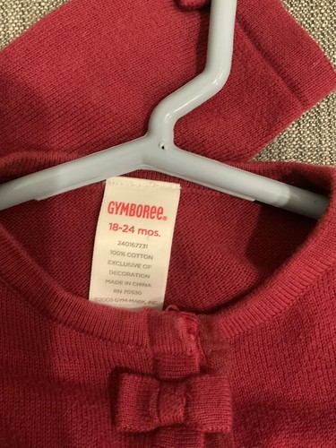 GYMBOREE GIRLS RED CARDIGAM SZ 18-24M Z1 - Picture 3 of 3