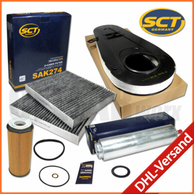BMW 5er 7er F10 F11 F07 F01 525d 530d 730d 740d Inspektionspaket Filter Set 4tlg