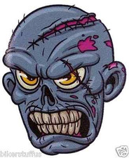 ZOMBIE HEAD WITH HARD HAT STICKER CAR PHONE HELMET LAPTOP DIE CUT #9