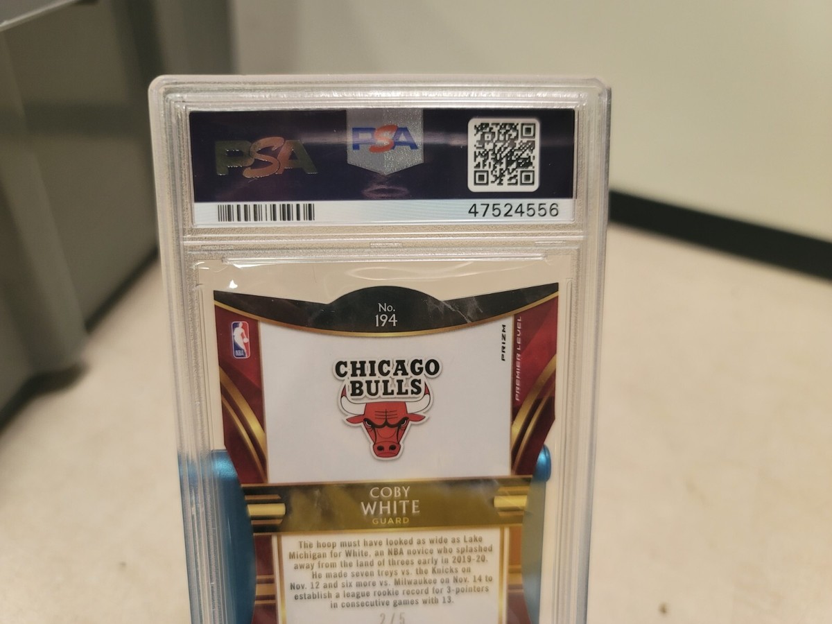 2019 Panini Select Coby White Die-Cut Green Prizm # 2/5 #194 PSA 9