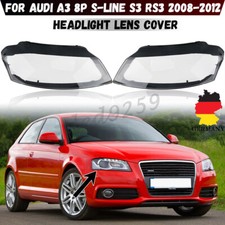 2x Scheinwerferglas Streuscheibe Für 2008-2012 Audi A3 8P S-line S3 RS3 Facelift