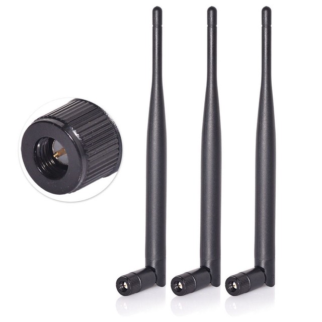 3Pack Dual Band 2.4GHz 5GHz 6dBi SMA Male WiFi Antenna for Security IP
