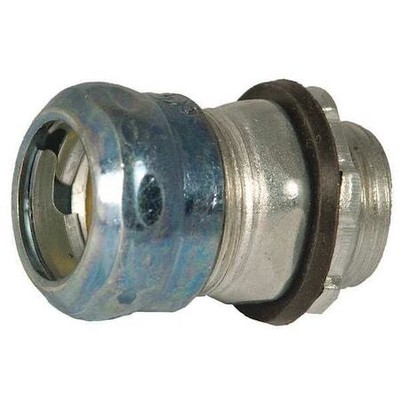 Raco 2906Rt Emt Grounding Connector, 1-1/2 In, Compression, Steel, Zinc Plated,