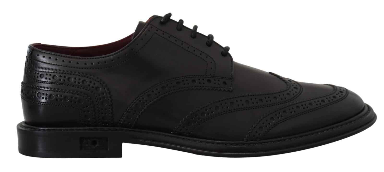 SAOLA Scarpe Dolce & Gabbana Derby Pelle Nera Oxford Wingtip Formali EU40 US7 $1200
