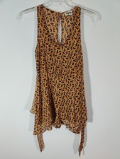 Show Me Your Mumu Paisley Mini Dress Women's Size Medium Yellow Boho Front Tie