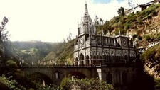 Landscape mountains cathedral church architecture Custom Gaming Mat Desk
