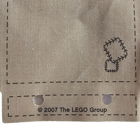 Lego Dark Tan Cloth Tent, Indiana Jones Pattern from  Set 7624 Part 61880