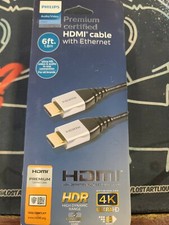 NEW Philips 6' Premium HDMI Cable High Speed with Ethernet - Black